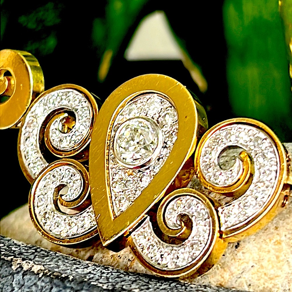 18 karat gold, and 4 1/2 carat diamond necklace - Picture 9 of 17
